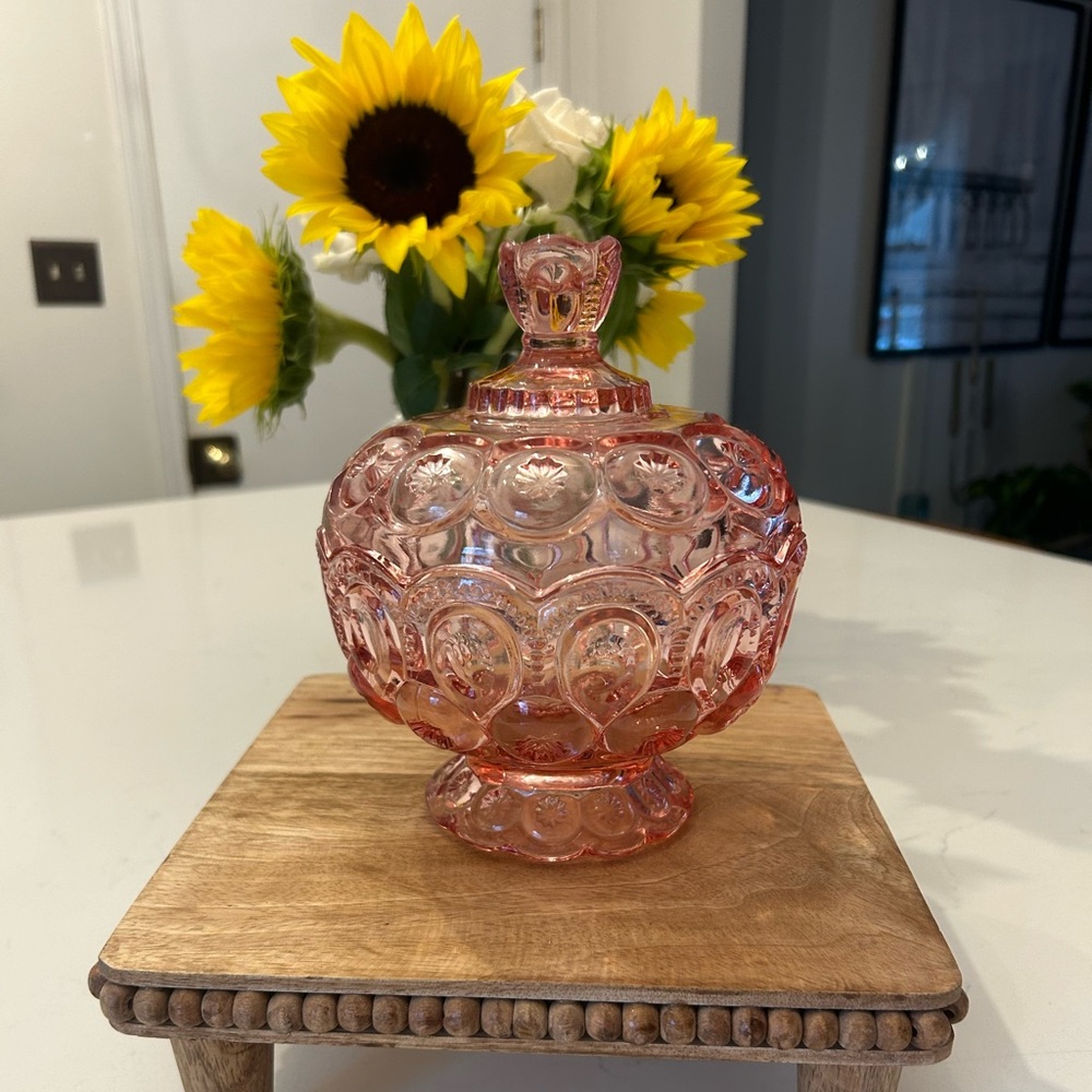 Pink Moon and Stars Covered Compote Candy Dish - Picture 8 of 8